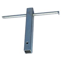 Spülstutzen-Schlüssel 4-kant, Stahl verzinkt